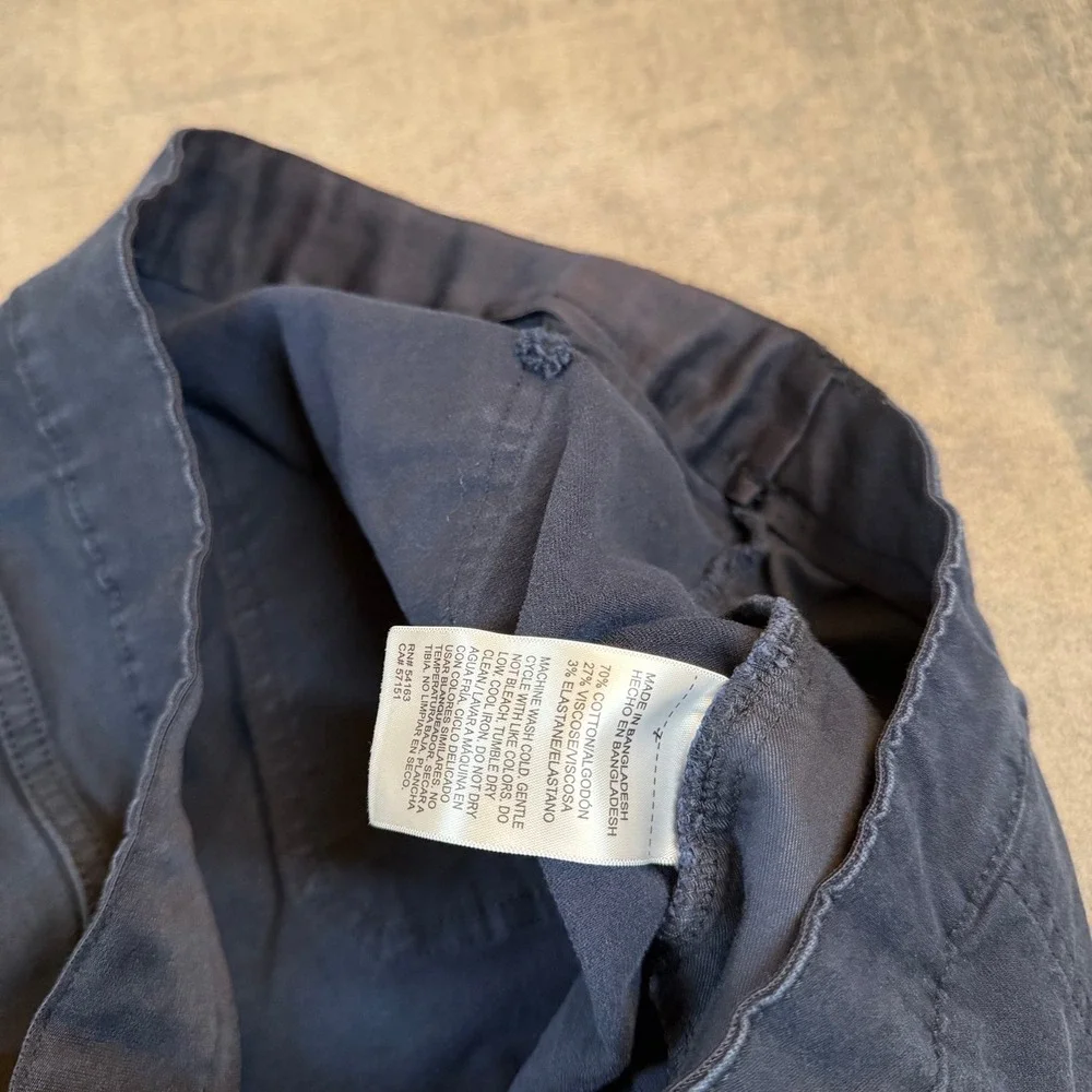Nautica Jeans Chino Shorts Womens Extra Large Navy‎ Blue Elastic Waist Stretch